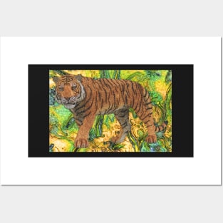 Tiger in Fantasy Jungle Posters and Art